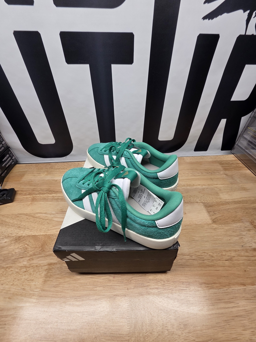 Adidas Women’s Green Suede Casual Sneakers - Picture 2 of 4